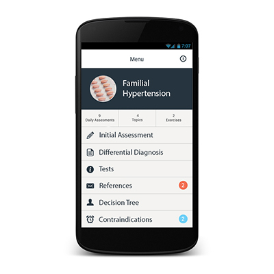 A screenshot of the decision support tool