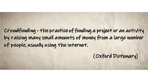 Dictionary definition of crowdfunding